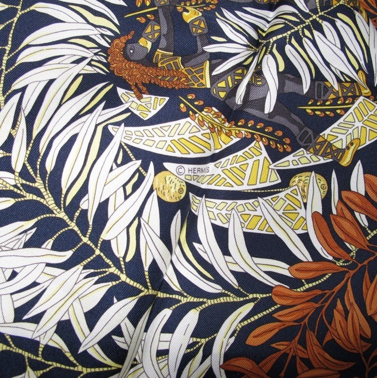 Hermes 2013 cw05 Caban/Or Promenade de Platon Twill 90cm, New! - poupishop