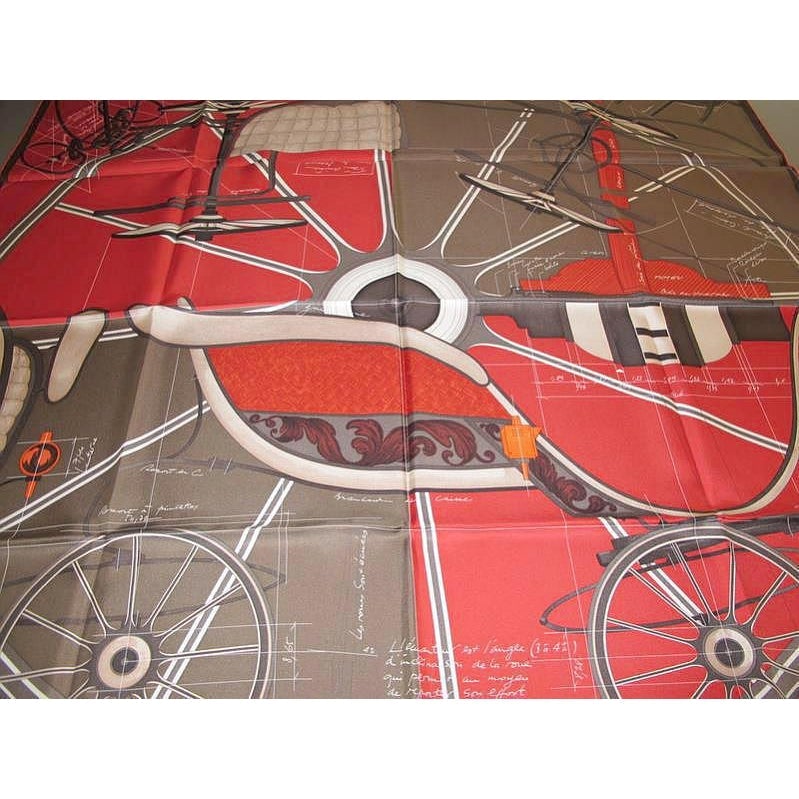 Hermes 2013 CW10 Rouge Bronze Petit Duc Twill 90cm, New! - poupishop