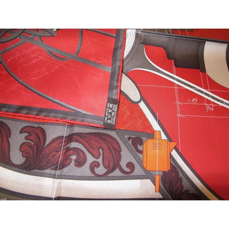 Hermes 2013 CW10 Rouge Bronze Petit Duc Twill 90cm, New! - poupishop