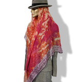 Hermes 2013 Rouge Limited Issue BEVERLY HILLS by Benoit Pierre Emery Mousseline Shawl 140, RARE, NIB! - poupishop