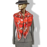 Hermes 2013 Rouge/Blanc PILOTARI by Hubert de Watrigant Twill 90cm, Pelote Basque! - poupishop