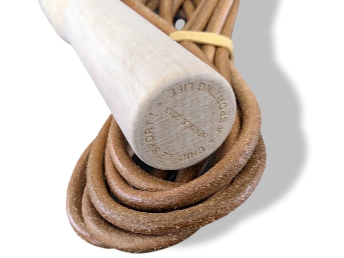 Hermes 2013 Special Issue Calfskin/Wood A SPORTING LIFE Skipping Rope, New! - poupishop