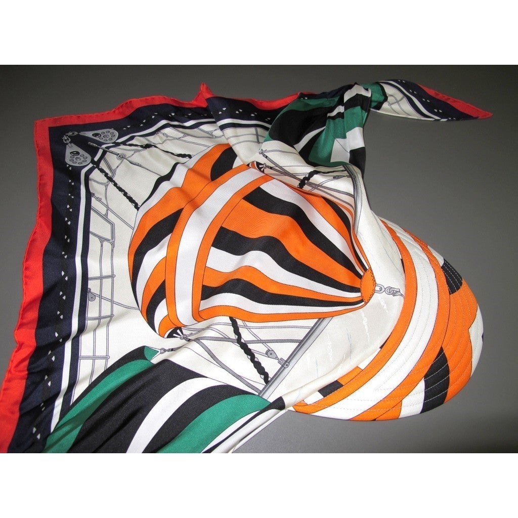 Hermes 2013 Spinnakers Jacquard Silk Scarf-Cap Hat All Sizes, New! - poupishop
