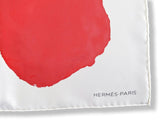 Hermes 2014 Blanc/Rouge/Mutlicolore Artist Carre by Claude Viallat Twill 90cm Scarf, NWT! - poupishop