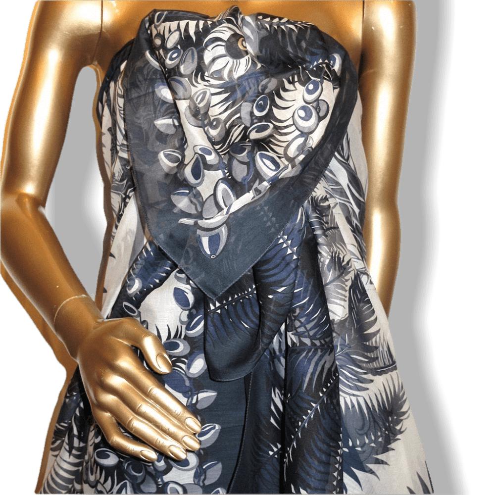 Hermes 2014 Bleu Nuit Mythique Phoenix Cotton Pareo Rare, NWT! - poupishop