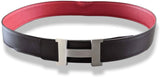 Hermes 2014 Moka/Rouge Barenia/Epsom Reversible Strap Belt 42 MM Sz 100, Used!