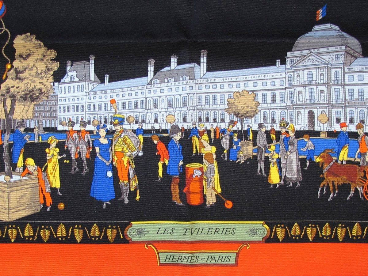 Hermes Promenade de Paris by Ledoux Vintage Silk 70