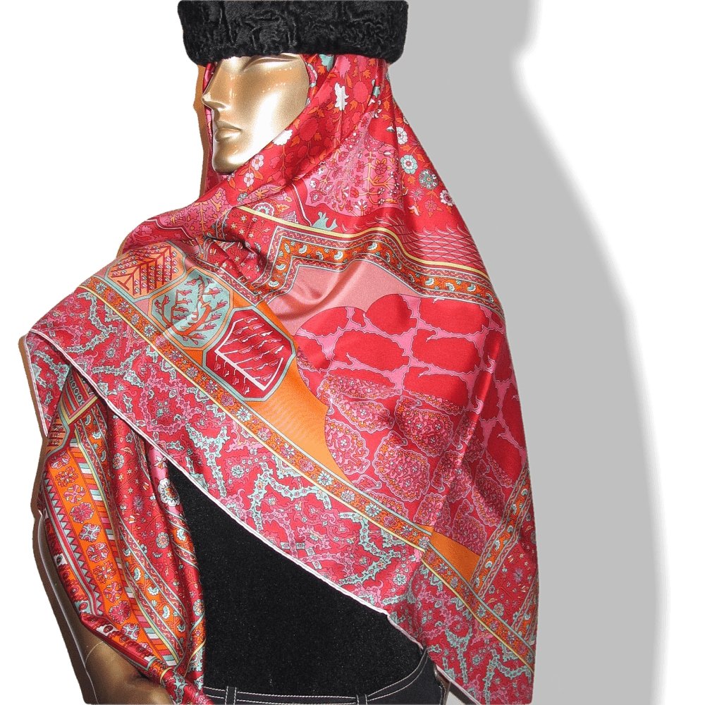 Hermes Tapis Persans by Pierre-Marie Carre Geant Twill Plume 140