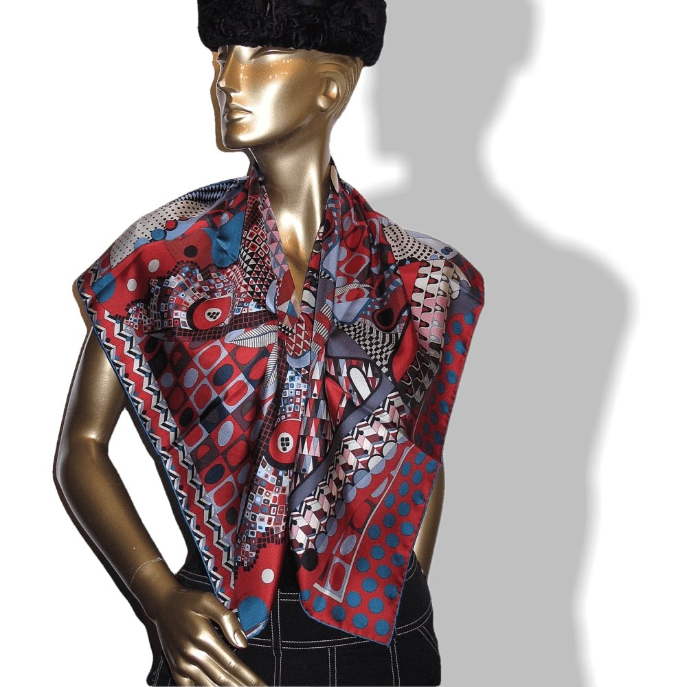 Hermes Les Ailes de la Soie by Aline Honore Twill 90