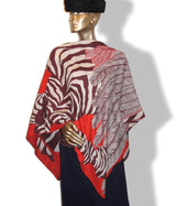 Hermes Zebra Pegasus by Alice Shirley Cashmere Shawl 140