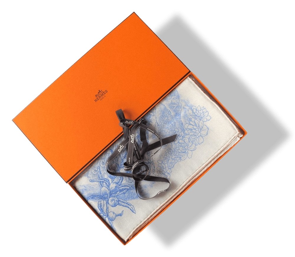 Hermes Le Jardin de Leila by Francois Houtin Cashmere Shawl 140