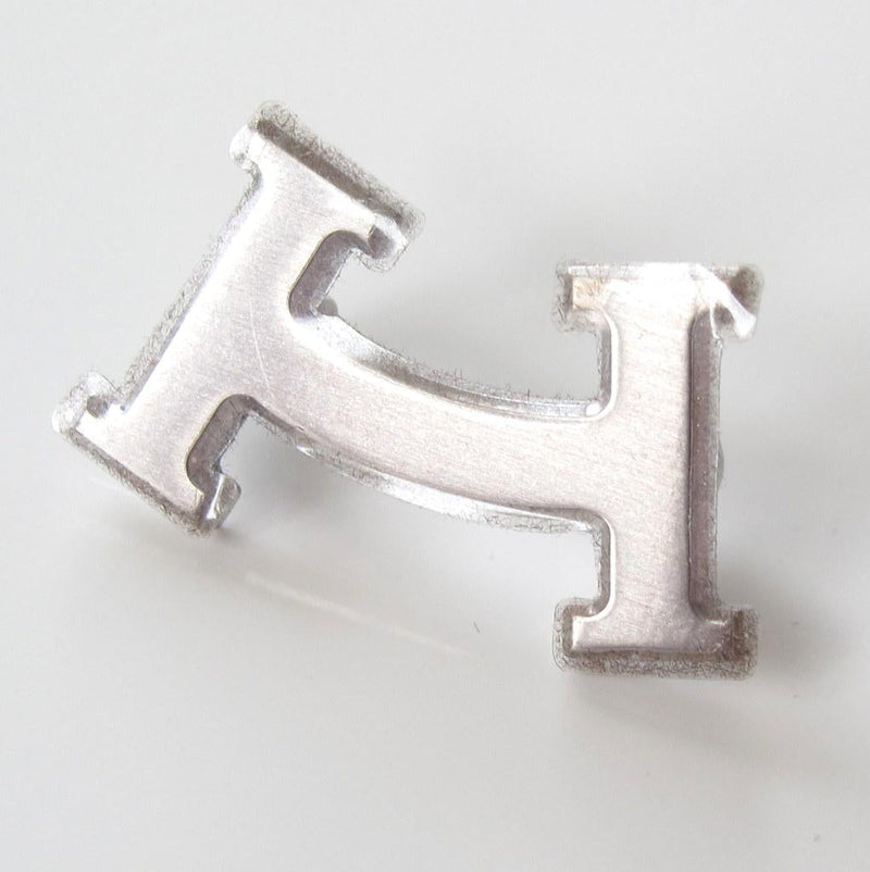 Hermes 2015 Brushed Silver Tiny Smile Badge Brooch, NIB!