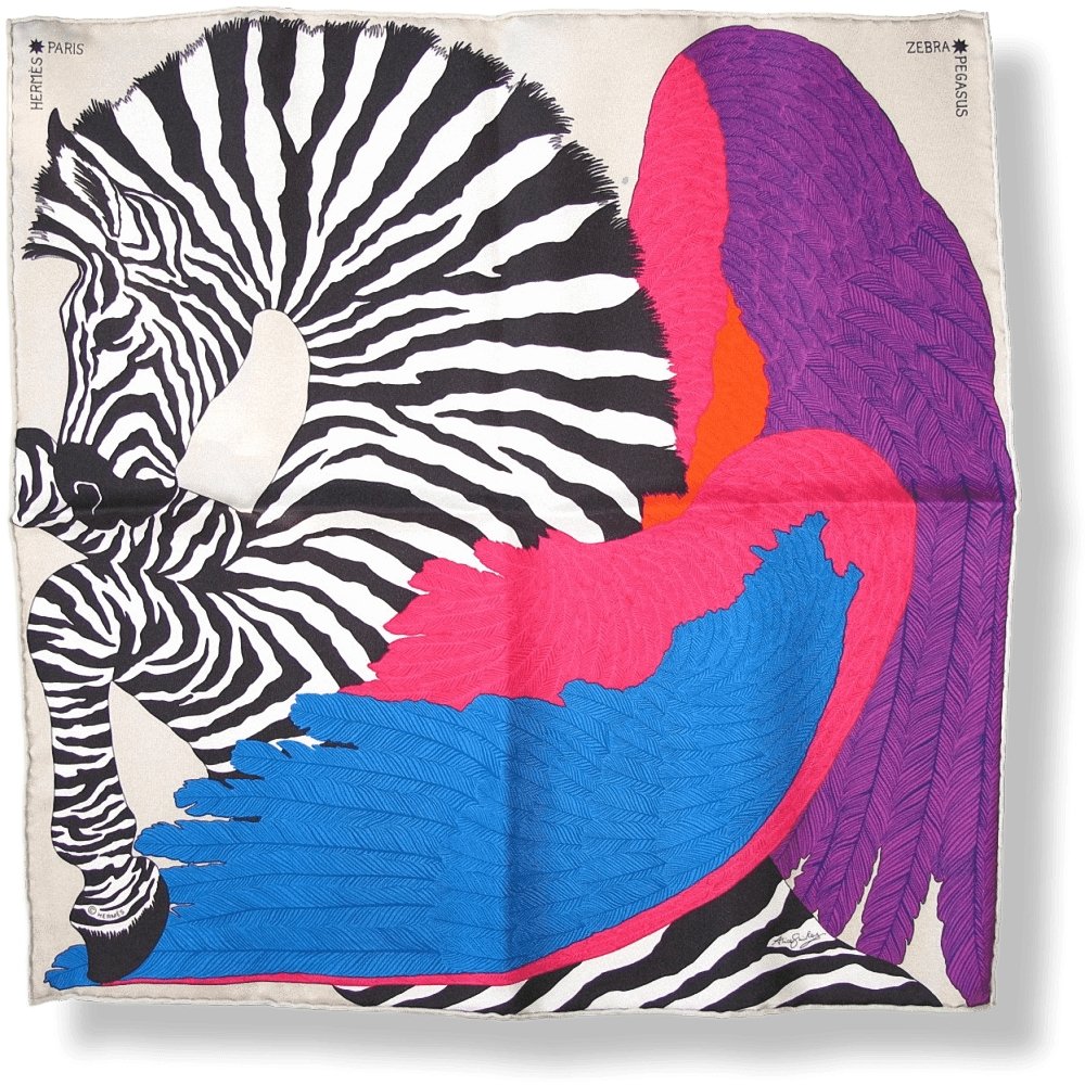 Hermes Zebra Pegasus Twill Gavroche 42cm