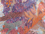 Hermes 2015 Orange/Multi DANS UN JARDIN ANGLAIS by Alice Shirley Mousseline 140 RARE, Mint in Box!