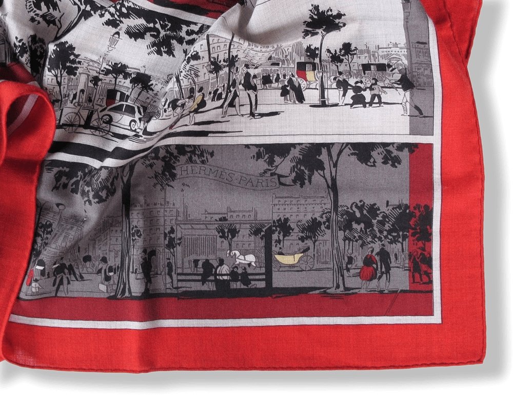 Hermes A L'Ombre des Boulevards by Virginie Jamin Cashmere Shawl 140