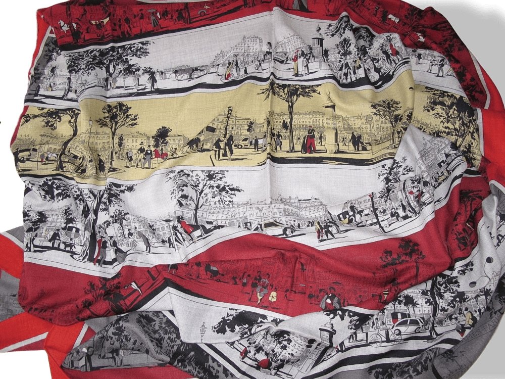 Hermes A L'Ombre des Boulevards by Virginie Jamin Cashmere Shawl 140