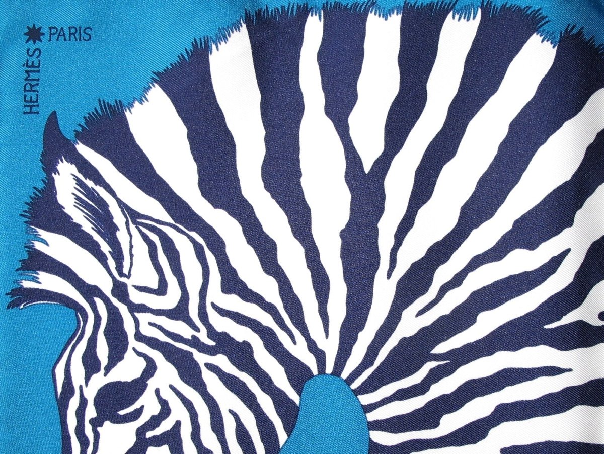 Hermes Zebra Pegasus Metamorphose des Objets Twill Gavroche 42cm