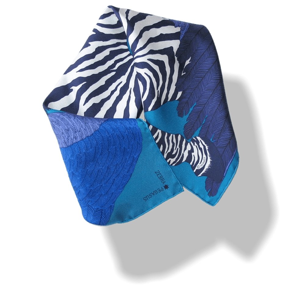 Hermes Zebra Pegasus Metamorphose des Objets Twill Gavroche 42cm