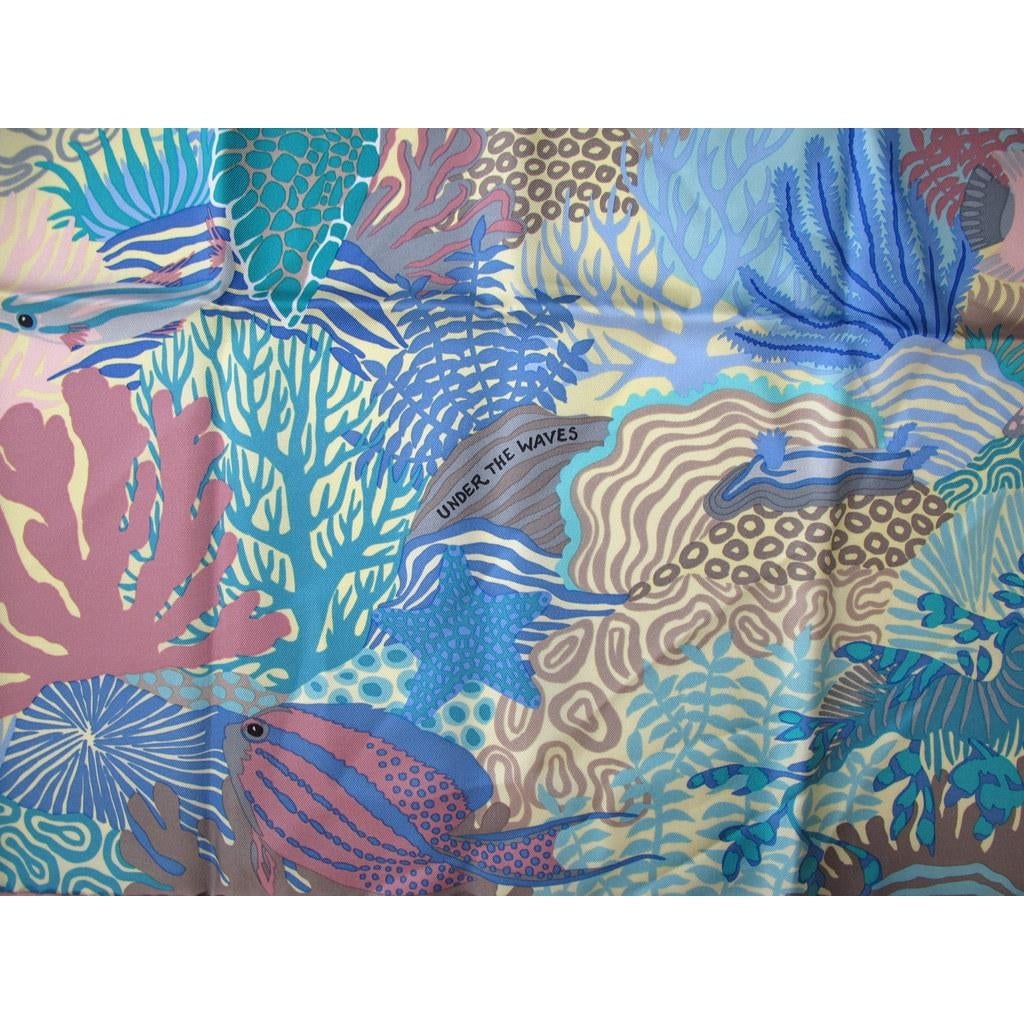 Hermes 2015 Turquoise Under the Waves by Alice Shirley Twill 90 - poupishop