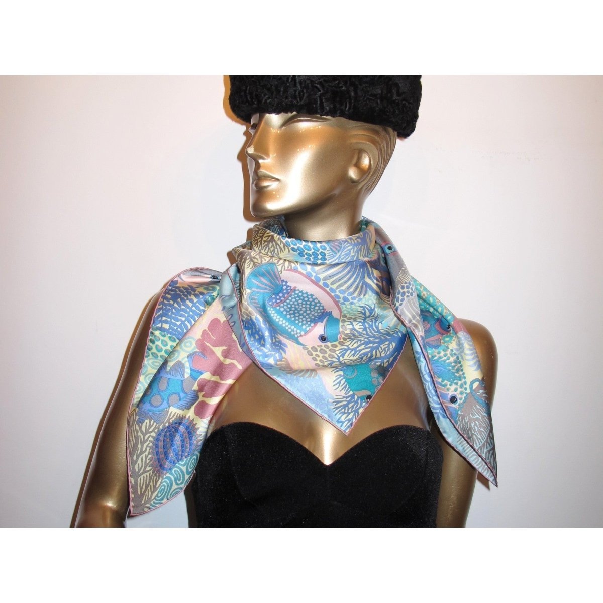Hermes 2015 Turquoise Under the Waves by Alice Shirley Twill 90 - poupishop
