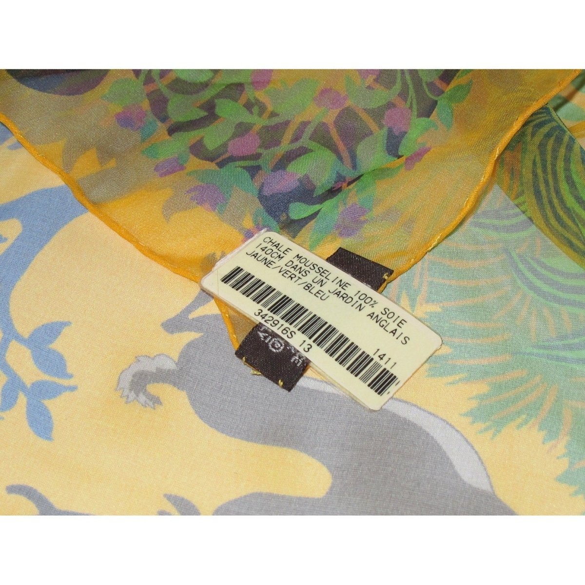 Hermes Dans Un Jardin Anglais Mousseline Shawl 140