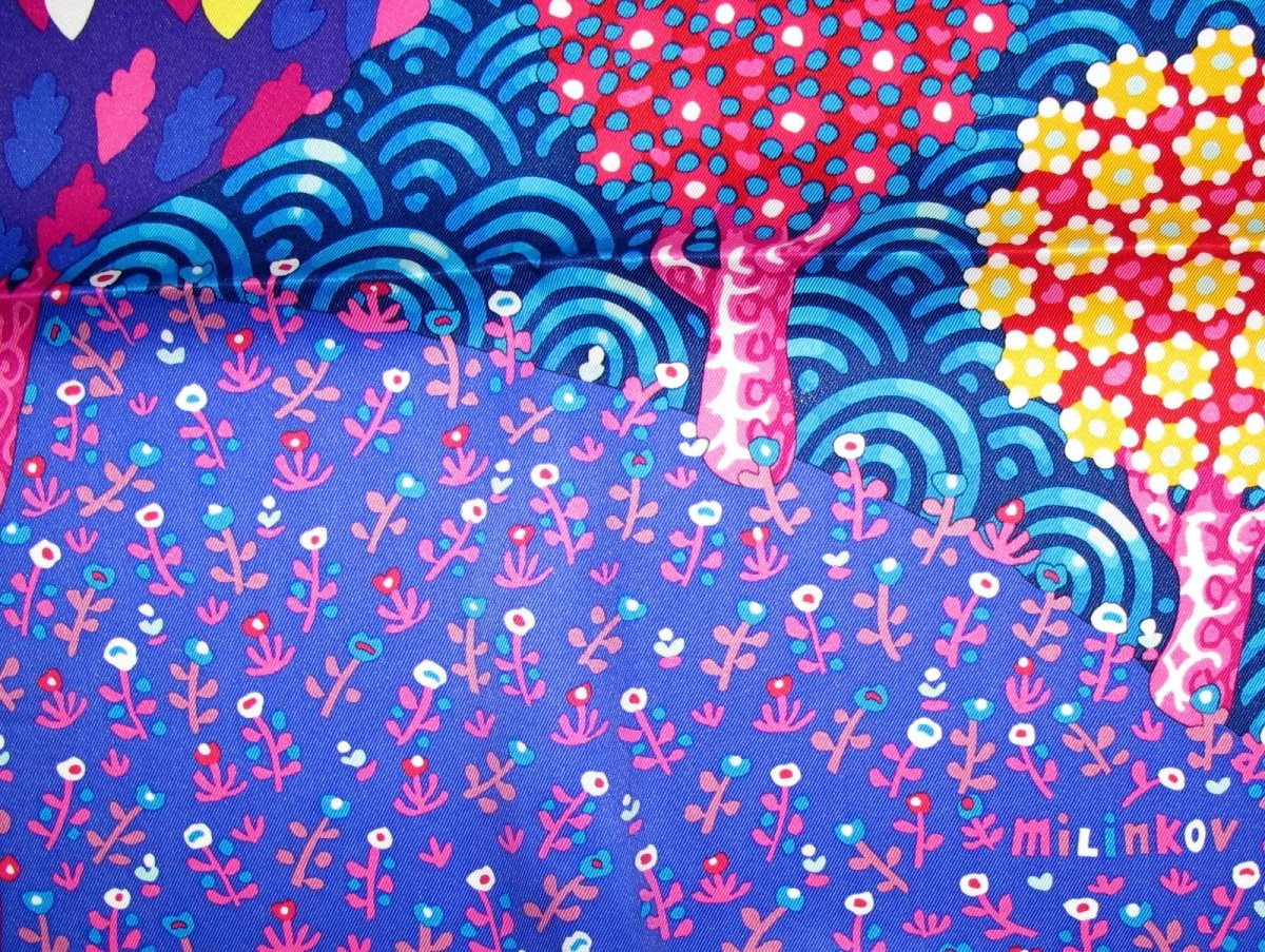 Hermes Les Ailes Pleines de Joie by L. Milinkov Vintage Silk 70