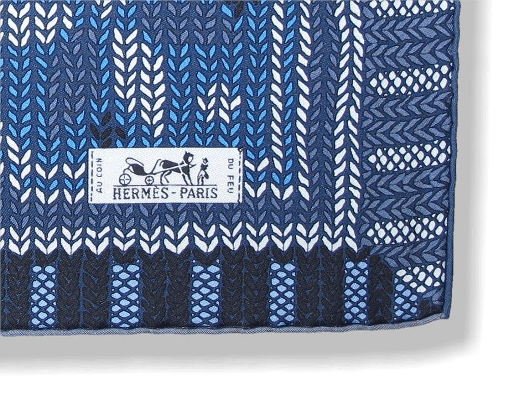 Hermes Au coin du Feu by Dimitri Rybaltchenko Jersey Print Knit Twill 90