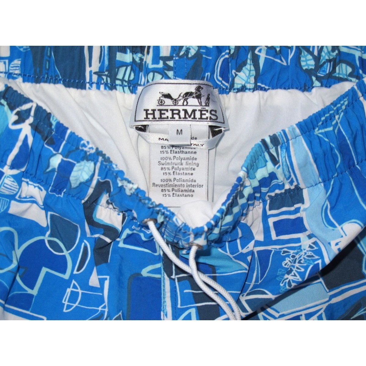 Hermes 2016 Blue Modernisme Tropical Brazil Swimwear Board Shorts Casual Beach Pants