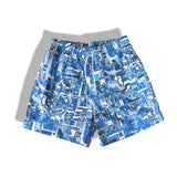Hermes 2016 Blue Modernisme Tropical Brazil Swimwear Board Shorts Casual Beach Pants