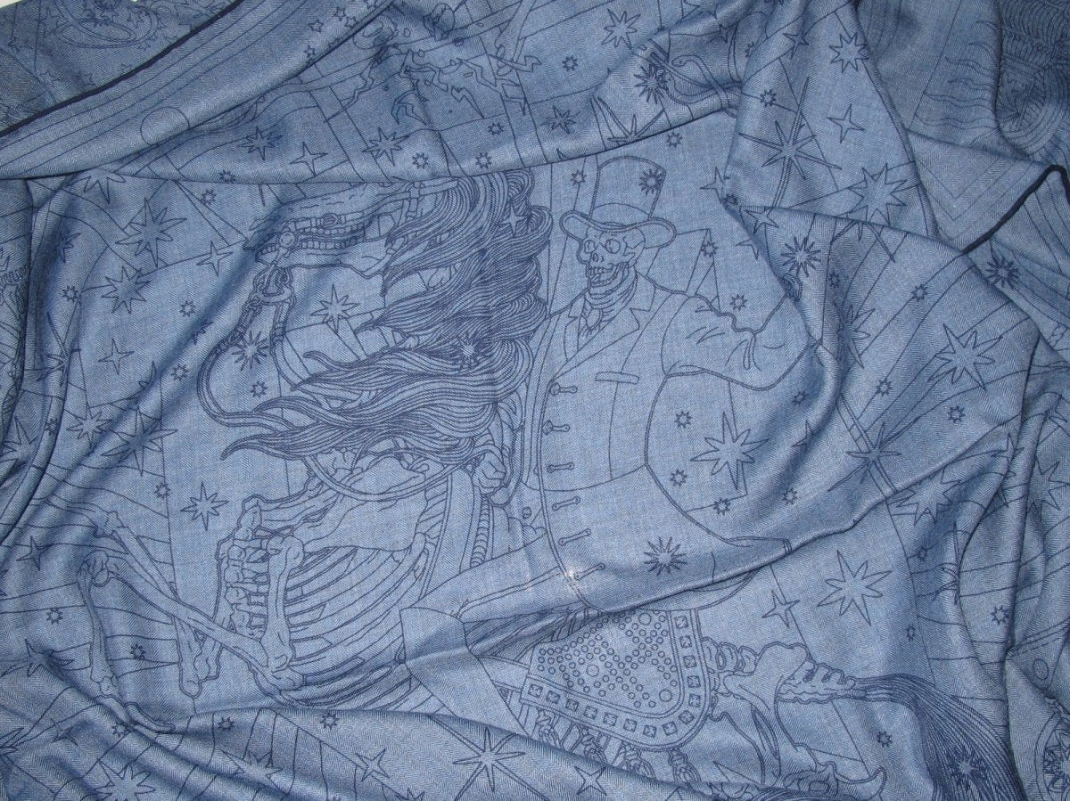 Hermes c'est la fete cashmere shawl