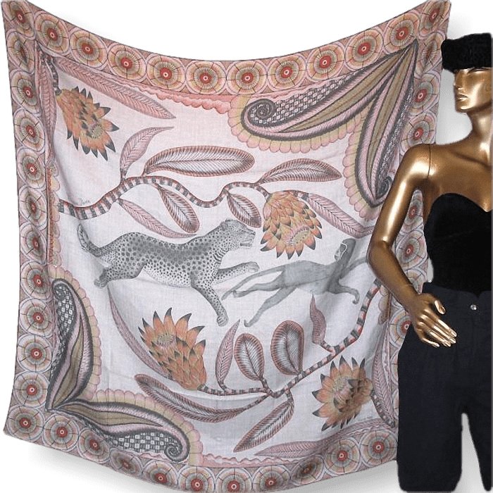 Hermes 2016 Savana Dance cashmere shawl