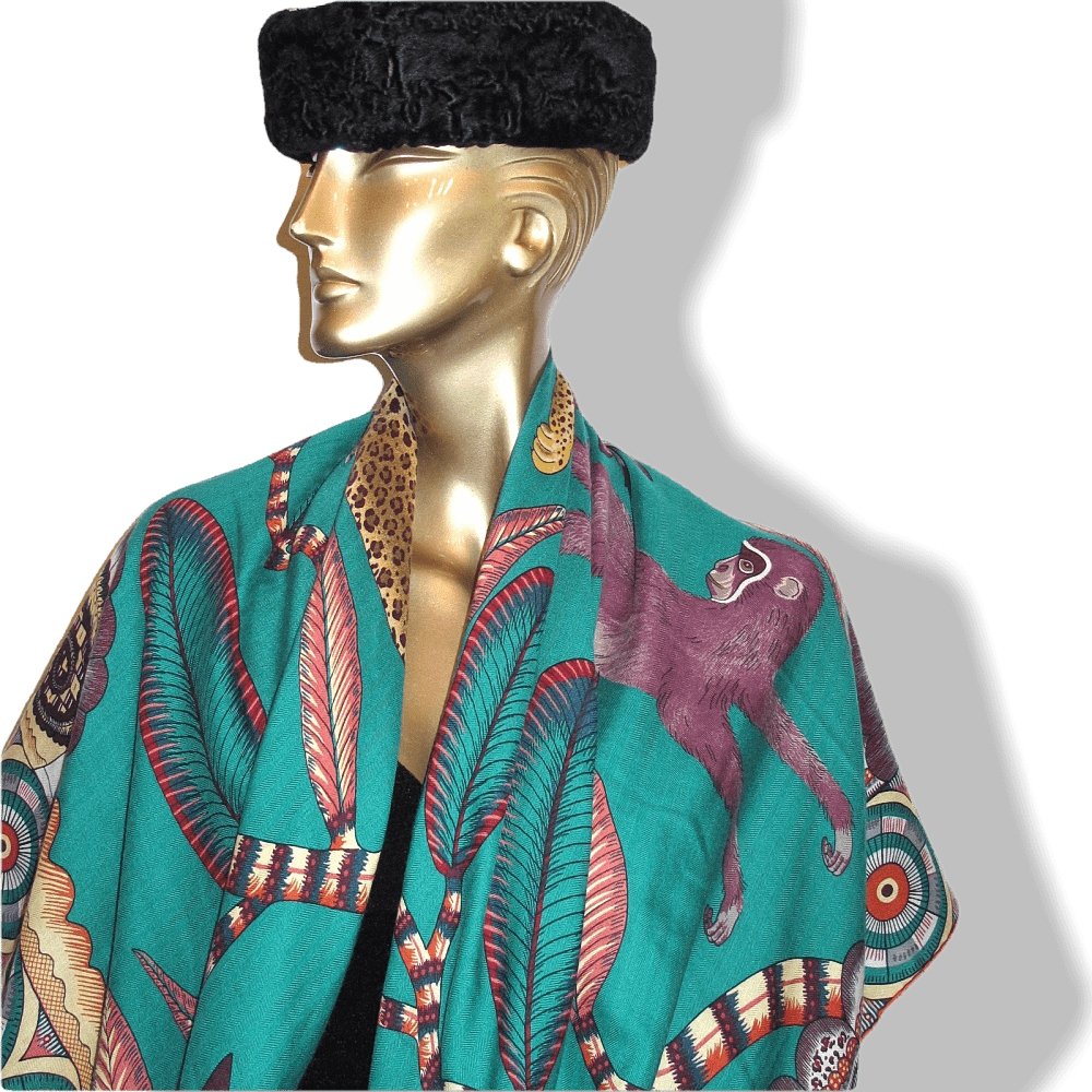Hermes The Savana Dance by Ardmore Artists Cashmere Shawl 140