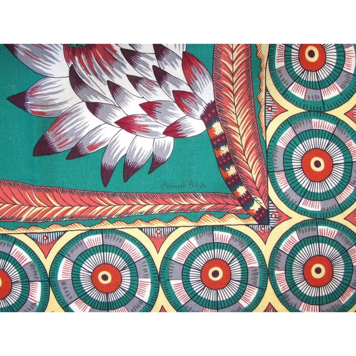 Hermes The Savana Dance by Ardmore Artists Cashmere Shawl 140