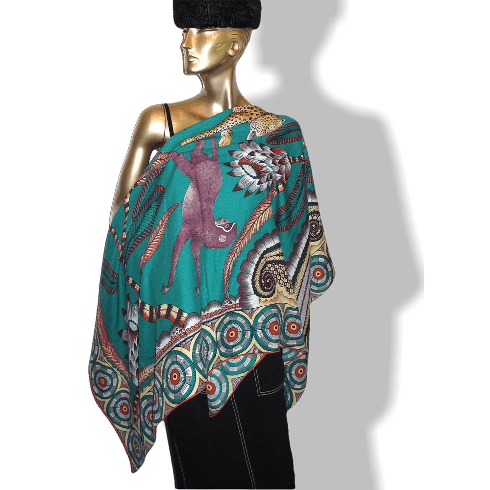 Hermes The Savana Dance by Ardmore Artists Cashmere Shawl 140