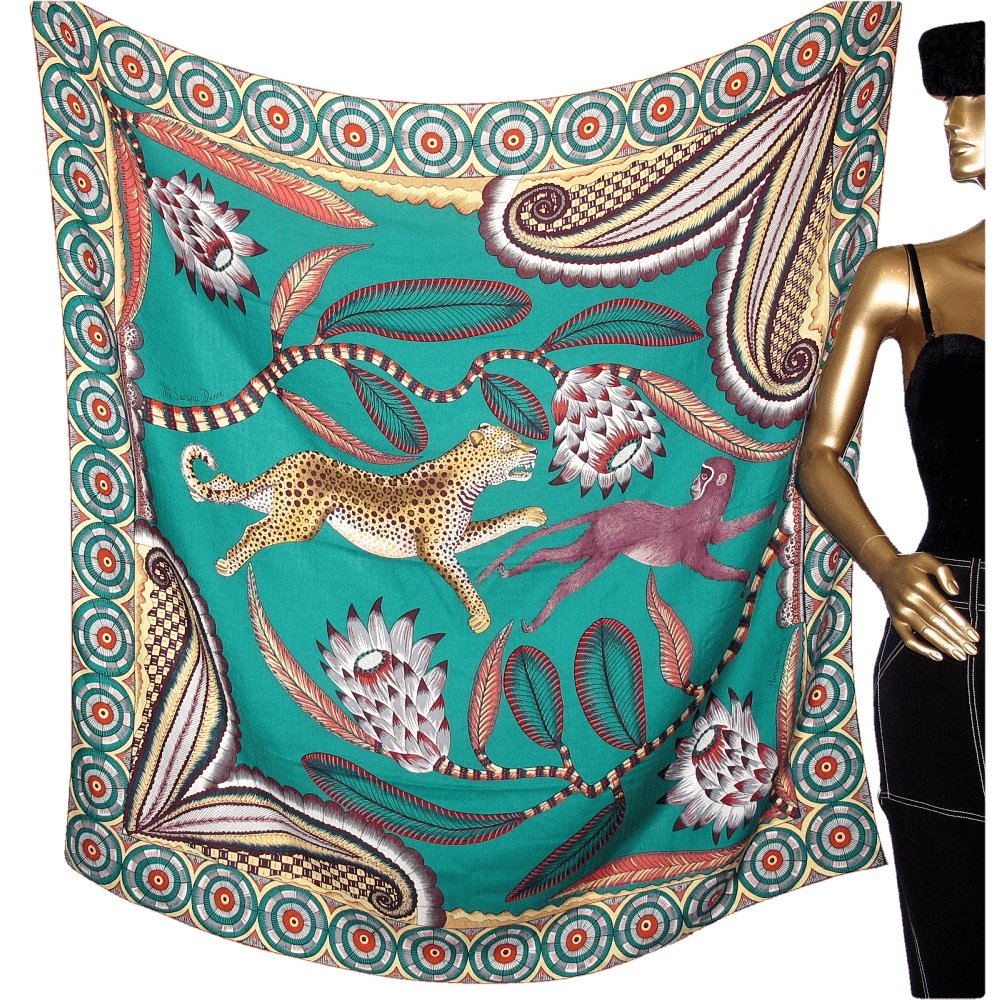 Hermes The Savana Dance by Ardmore Artists Cashmere Shawl 140