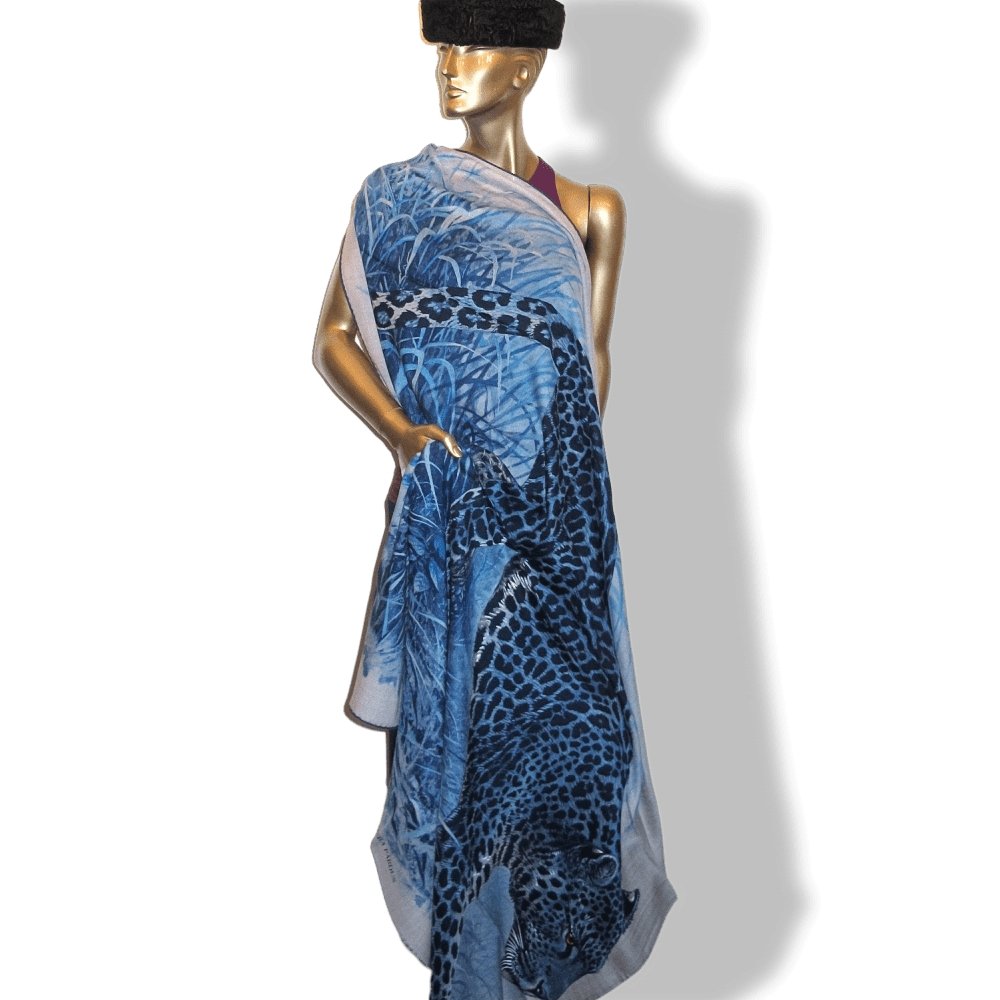 Hermes Panthera Pardus by Robert Dallet Cashmere Shawl 140