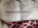 Hermes 2016 Gris Chiné/Rose/Ardoise PANTHERA PARDUS by Robert Dallet Cashmere Shawl 140, NIB! - poupishop