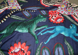 Hermes 2016 Marine/Vert/Rouge THE SAVANA DANCE by Admore Artists Cashmere Shawl 140