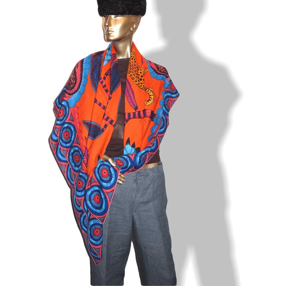 Hermes The Savana Dance Cashmere by Ardmore Artists Shawl 140