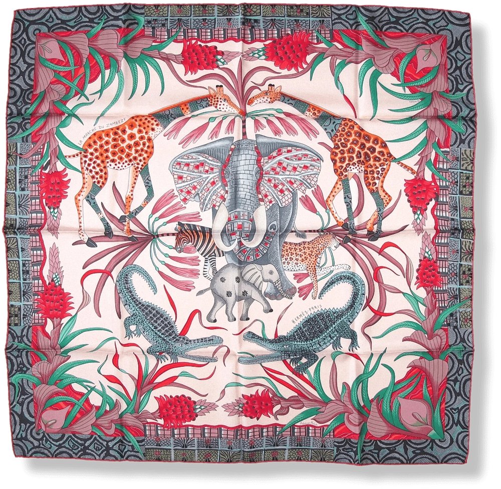 Hermes La Marche du Zambeze by Ardmore Artists Scarf