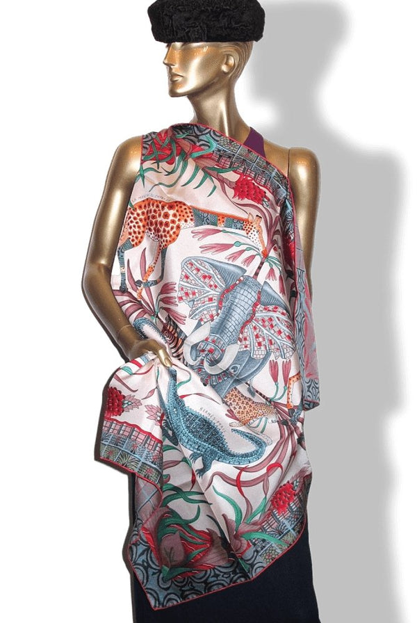 Hermes La Marche du Zambeze by Ardmore Artists Scarf