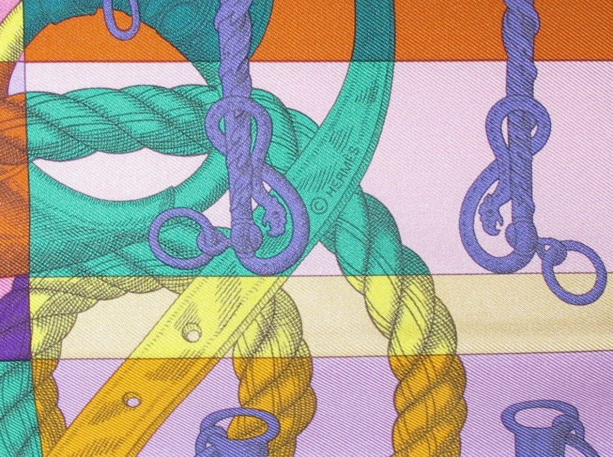 Hermes Della Cavalleria by Virgnie Jamin Gavroche Pocket Scarf 45cm