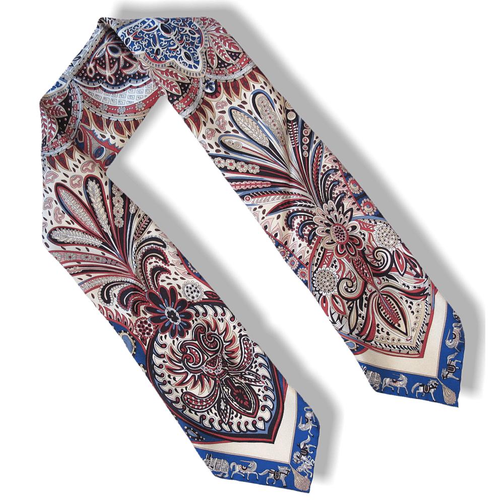 Hermes 2017 Blue/Pink Le Jardin de la Maharani by Annie Faivre, Mint! - poupishop
