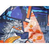 Hermes 2017 cw03 Navy Orange Space Shopping au Faubourg Twill 90cm, NIB! - poupishop