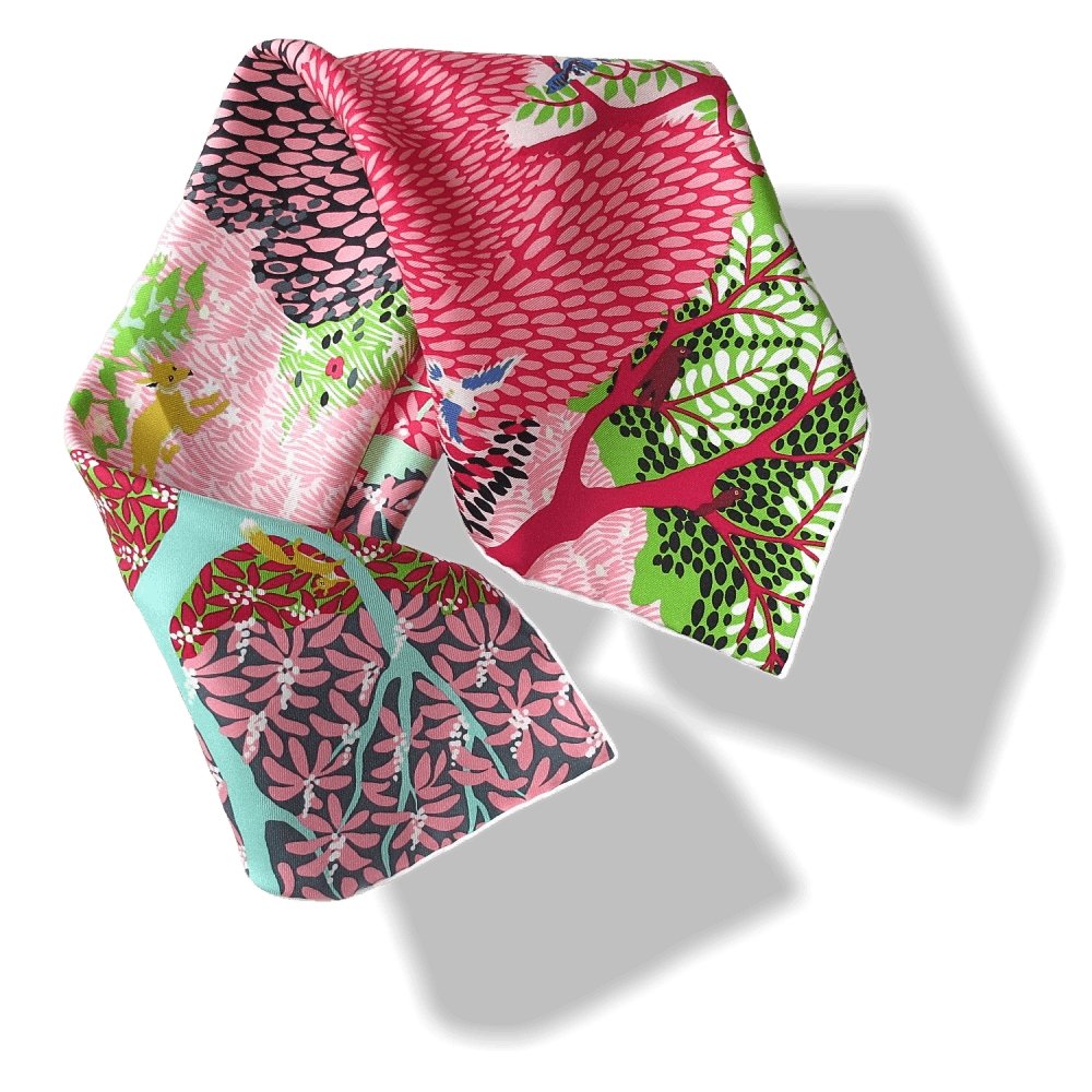 Hermes 2017 Dans un Jardin Anglais by Alice Shirley Gavroche Pocket Scarf 45, NIB! - poupishop