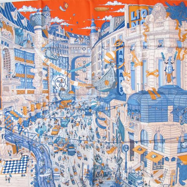 Hermes 2017 Grand Prix du Faubourg Twill 90cm by Ugo Gattoni - poupishop