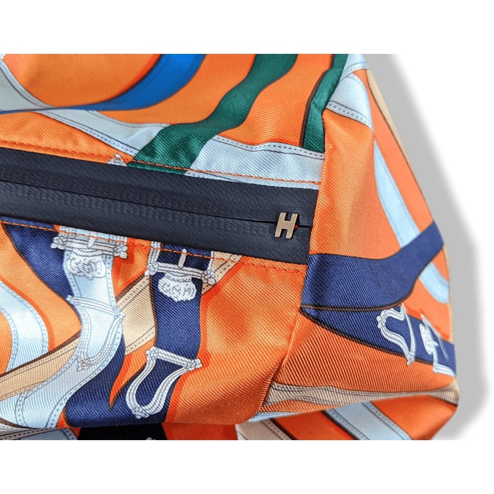 Hermes 2017 Poppy Silk/Fauve Barenia CAVALCADOUR AIRSILK DUFFLE 44 Week-end Bag, BNWT! - poupishop