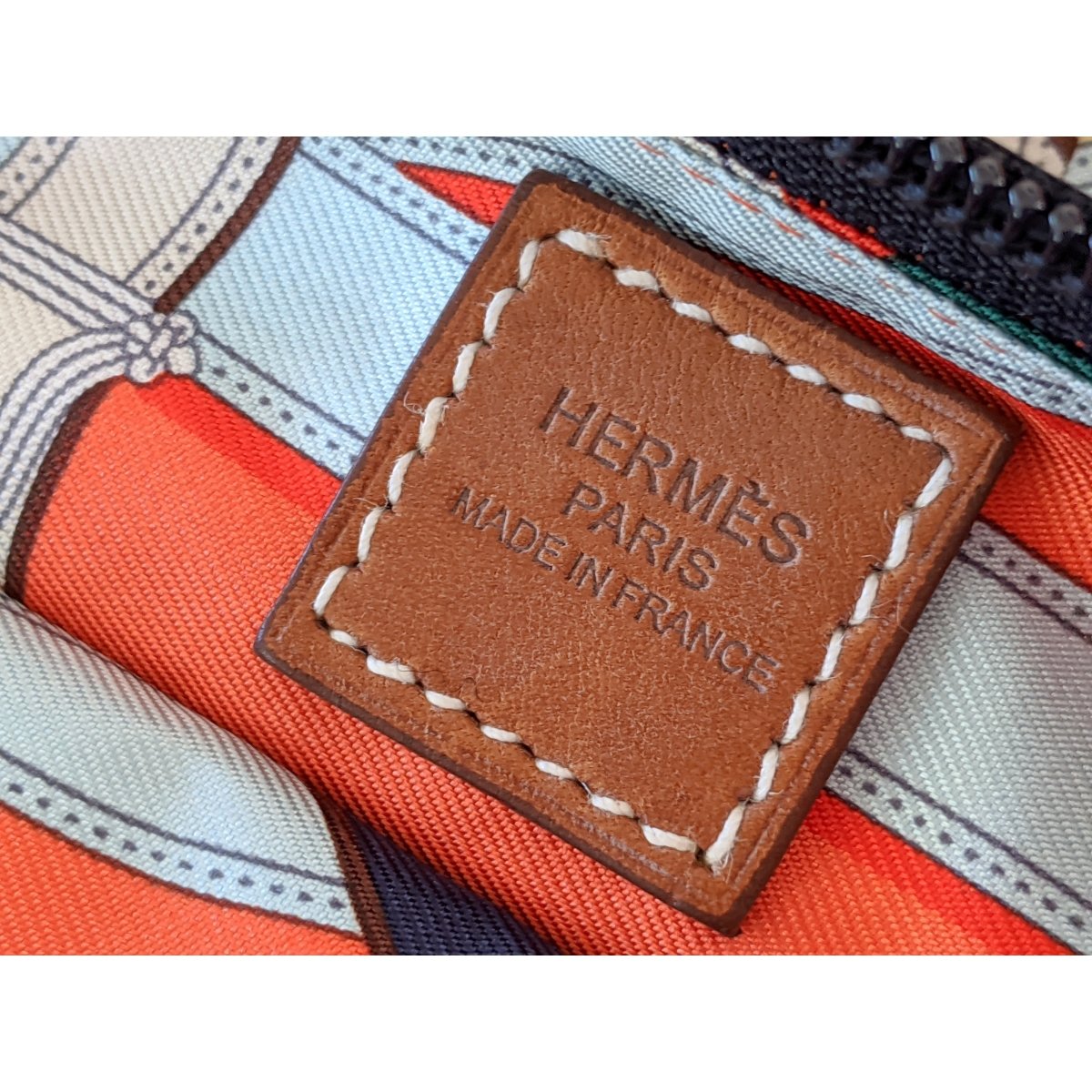 Hermes 2017 Poppy Silk/Fauve Barenia CAVALCADOUR AIRSILK DUFFLE 44 Week-end Bag, BNWT! - poupishop