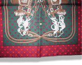 Hermes 2017 Special Issue Red Green Brides de Gala Love Twill Gavroche 45 cm, New! - poupishop