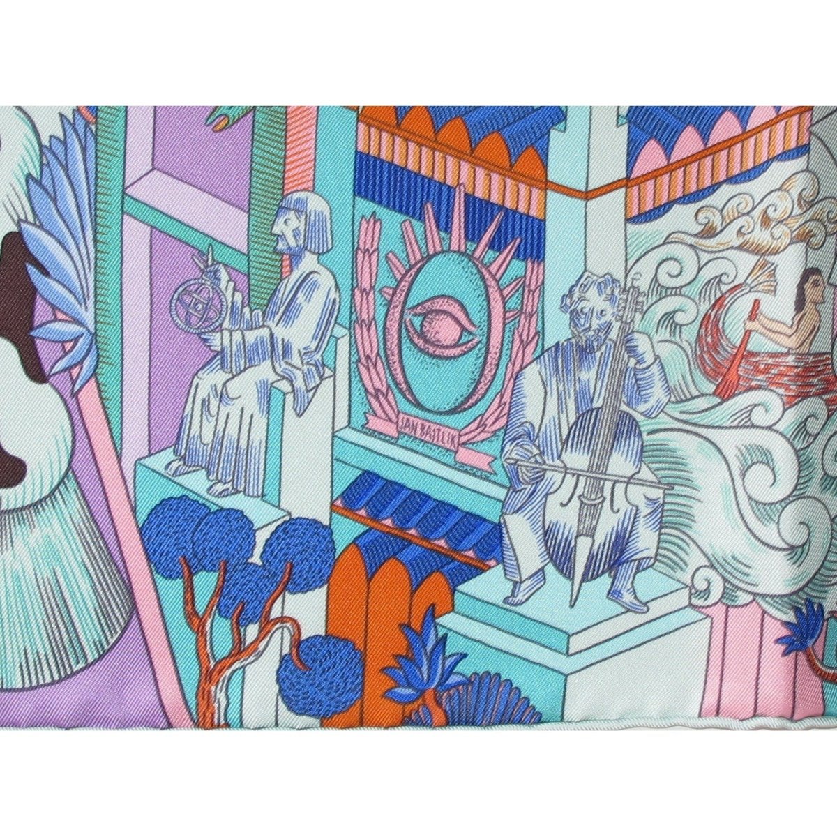 Hermes 2018 cw05 Animapolis by Jan Bajtlik Twill scarf, NIB! - poupishop